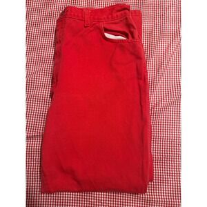 SHEPLERS Red Denim Jeans Womens Size 20 Pet Made in USA Cotton Casual